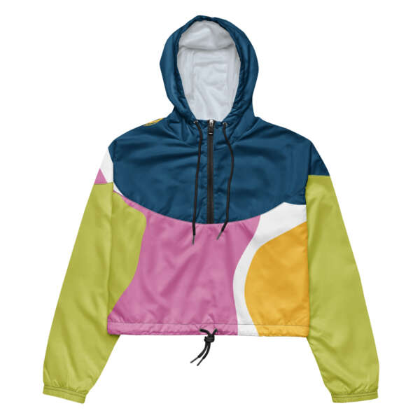 EA-All-Over Women's Cropped Windbreaker-Rainforest