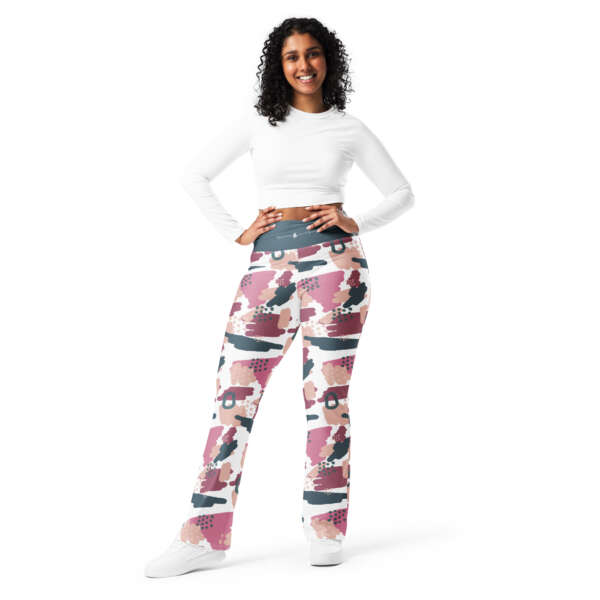 EA Hand Painted Print Flare leggings