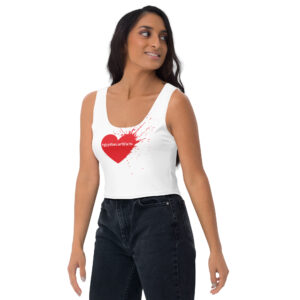 EA Splattered Heart Crop Top