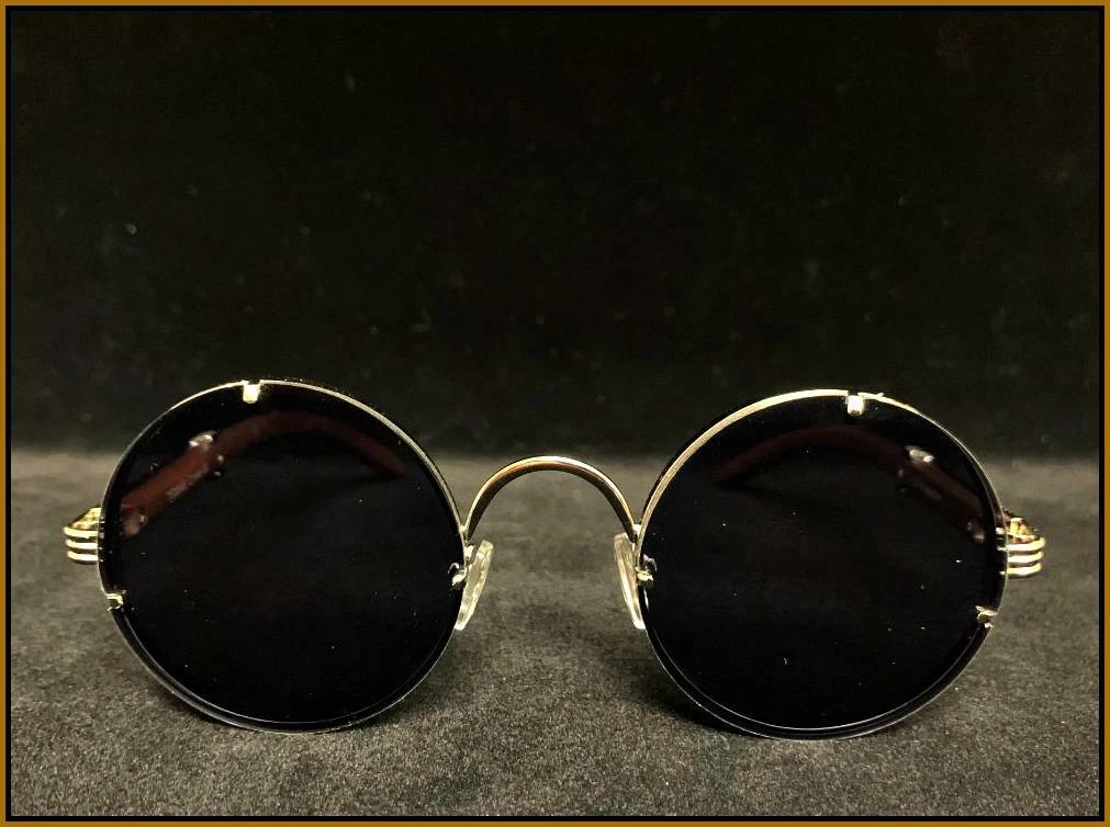 Mens Classy Sophisticated Retro Style SUNGLASSES Round Frame Lens - Image 3